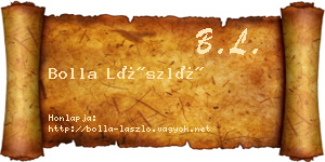 Bolla László névjegykártya